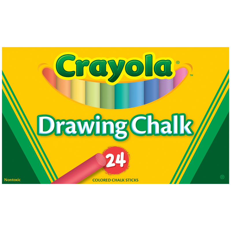 Crayola Bin510404-6 Colored Drawing Chalk - 24 Per Pack - Box Of 6