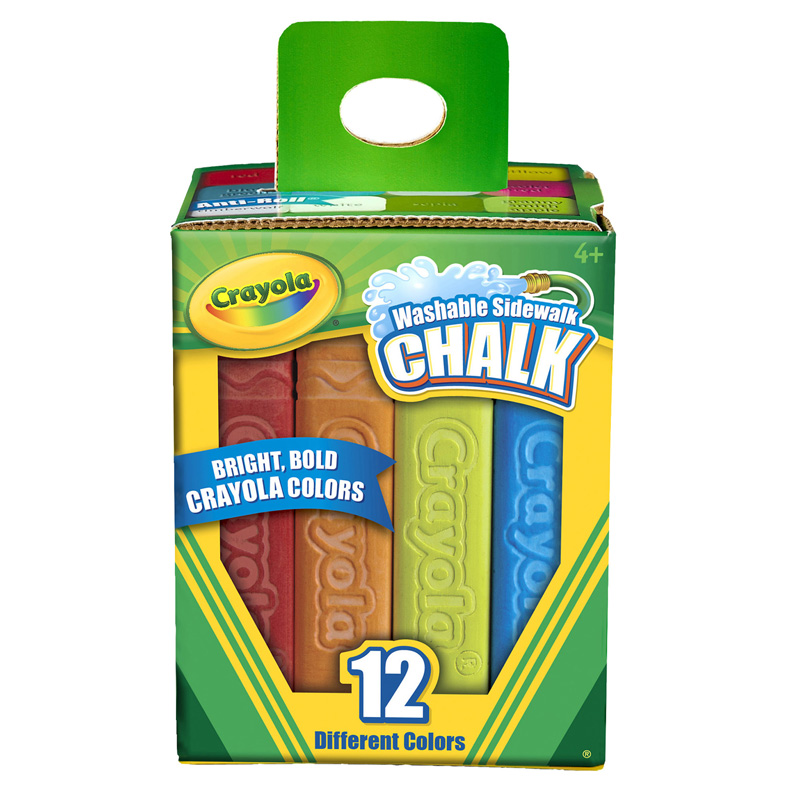 Crayola Bin512012-8 Washable Sidewalk Chalk 12 Count - Box Of 8