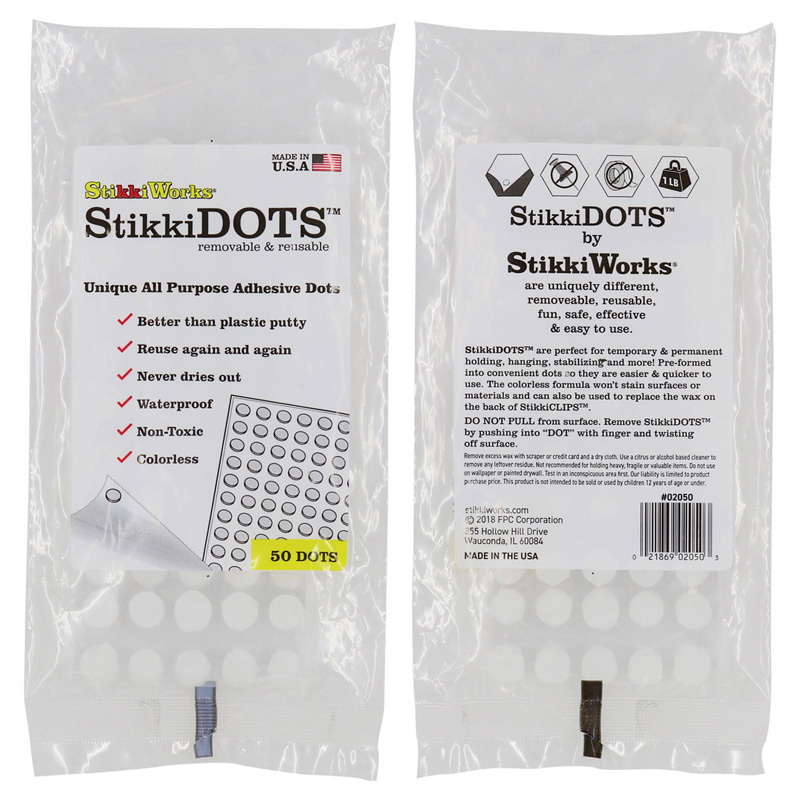 Fpc Stk02050-6 Stikki Wax Dots - 50 Per Bag - Pack Of 6