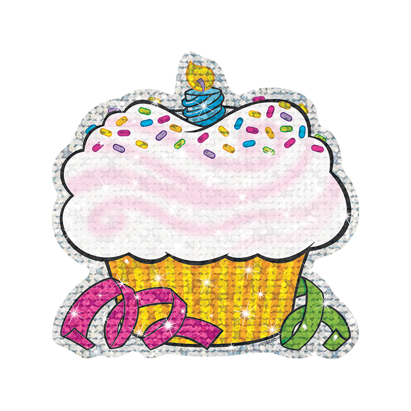 T-10101-3 Sparkle Accents Birthday Cupcakes, 5 X 5 In. - 24 Per Pack - Pack Of 3