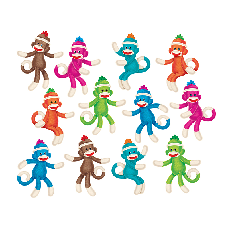 T-10608-3 Sock Monkeys Solids Accents Variety Pack - Pack Of 3