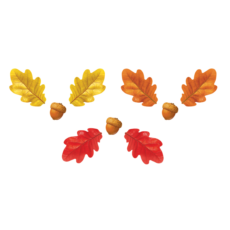 T-10654-3 Oak Leaves Acorns Class Variety Pack Accents Decoartions - Pack Of 3