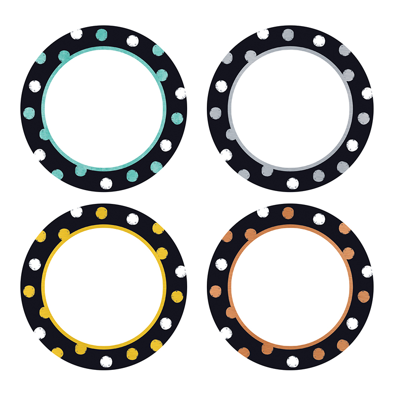 T-10672-3 Dot Circles Classic Accents Variety Pack I Love Metal - Pack Of 3