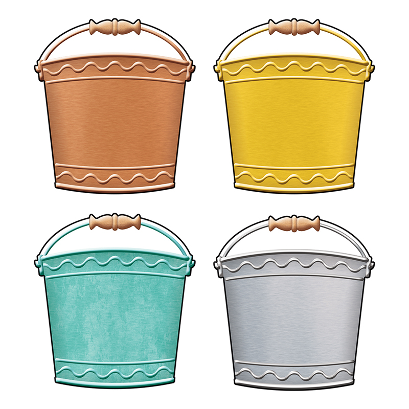 T-10674-3 Buckets Classic Accents Variety Pack I Love Metal - Pack Of 3