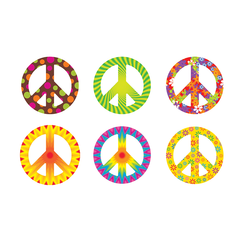 T-10983-3 Peace Signs Patterns Classic Accents Variety Pack - Pack Of 3