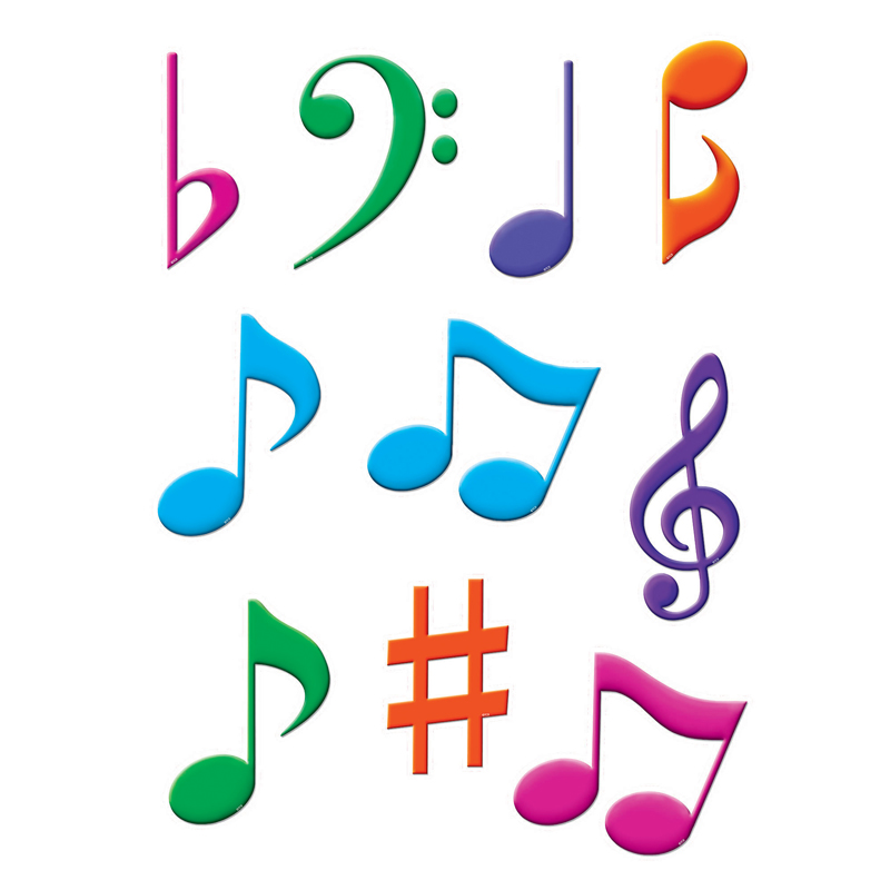 TCR5417-3 Musical Notes Accents - Pack of 3