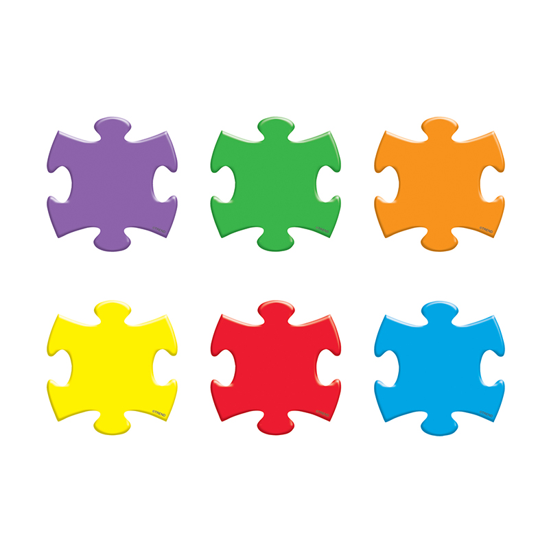 T-10805-6 Puzzle Pieces & Mini Variety Pack Mini Accents - Pack Of 6