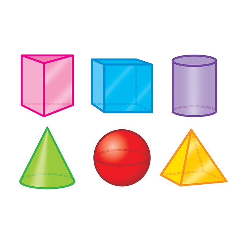 T-10870-6 3d Shapes Mini Accents - Pack Of 6