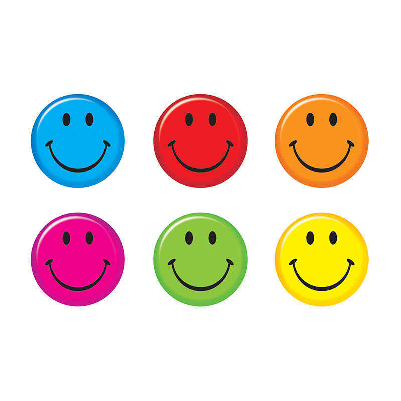 T-10874-6 Smiley Faces Mini Accents - Pack Of 6