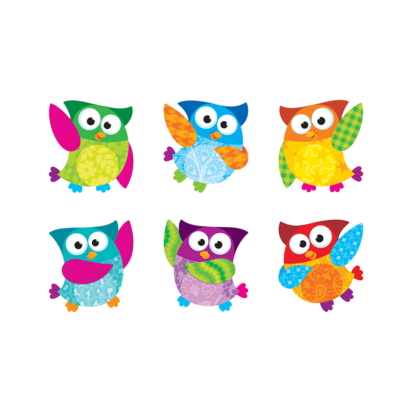 T-10880-6 Owl Stars Mini Accents Variety Pack - Pack Of 6