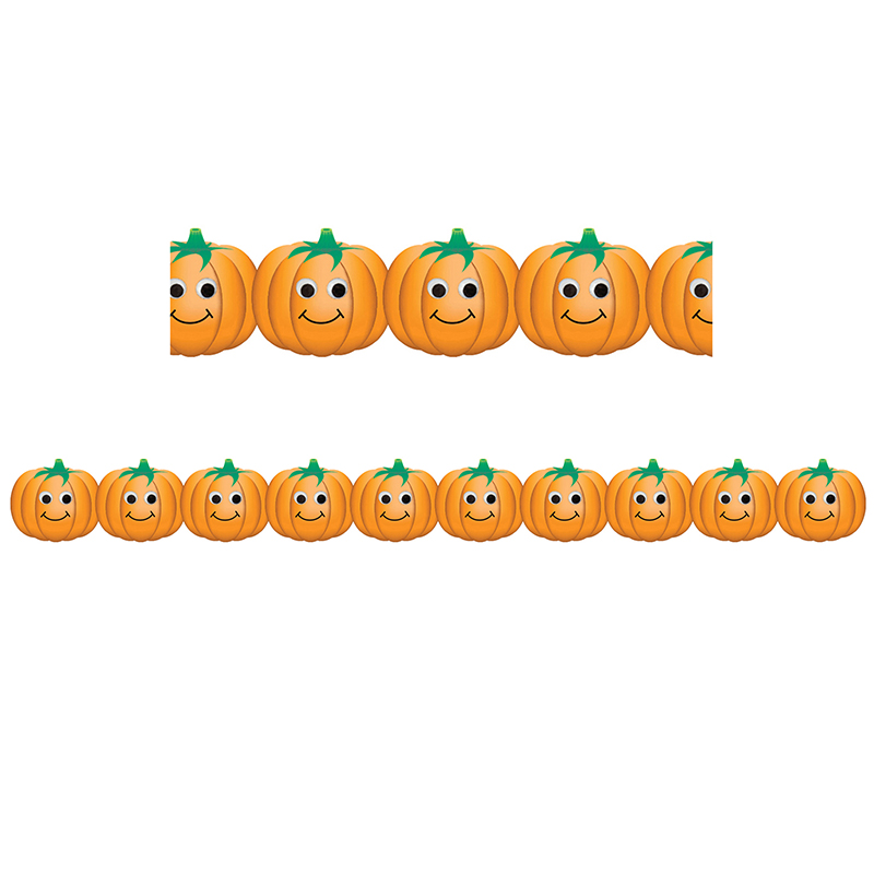Hygloss Products Hyg33642-6 Happy Pumpkins Border - Pack Of 6
