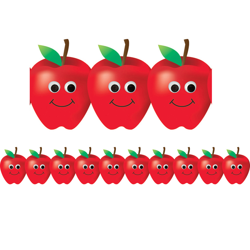 Hygloss Products Hyg33646-6 Classroom Essentials Happy Apples Border - Pack Of 6
