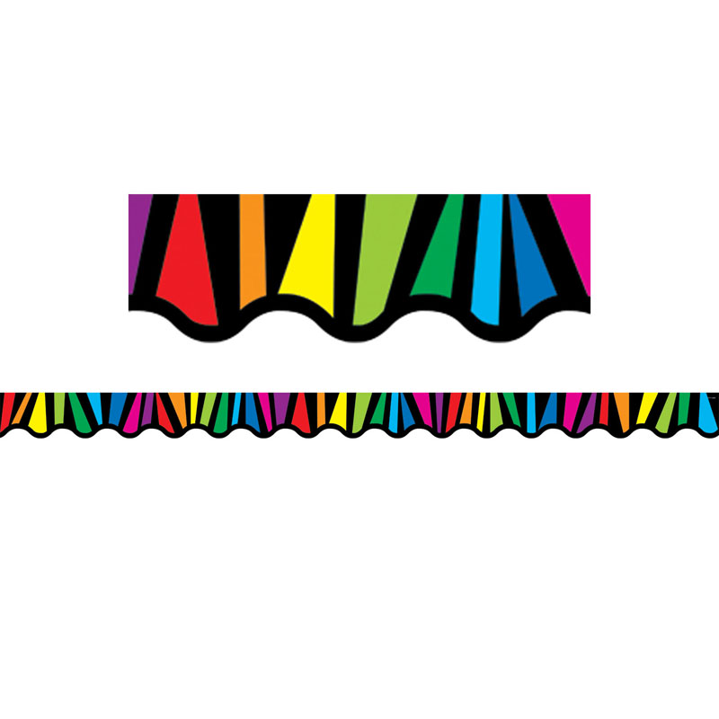 Ctp2666-6 Rainbow Stripes Border - Pack Of 6