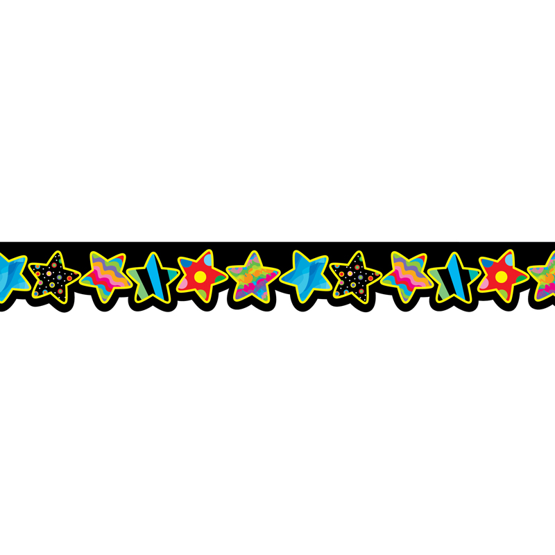 Ctp5841-6 Poppin Patterns Stars Border - Pack Of 6