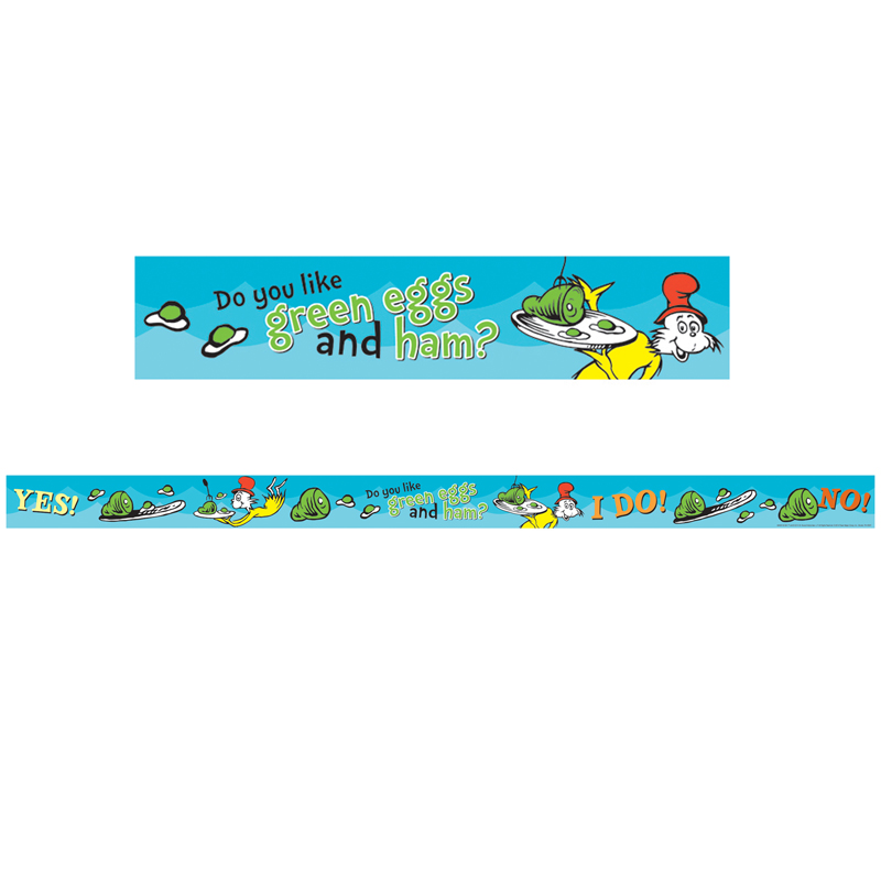 Eu-844914-6 Dr Seuss - Green Eggs And Ham Deco Trim - Pack Of 6