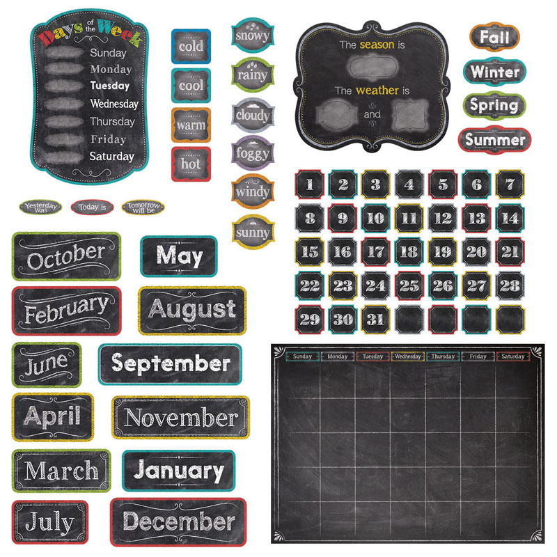 Ctp4728-2 Chalk It Up Calendar Set - Pack Of 2