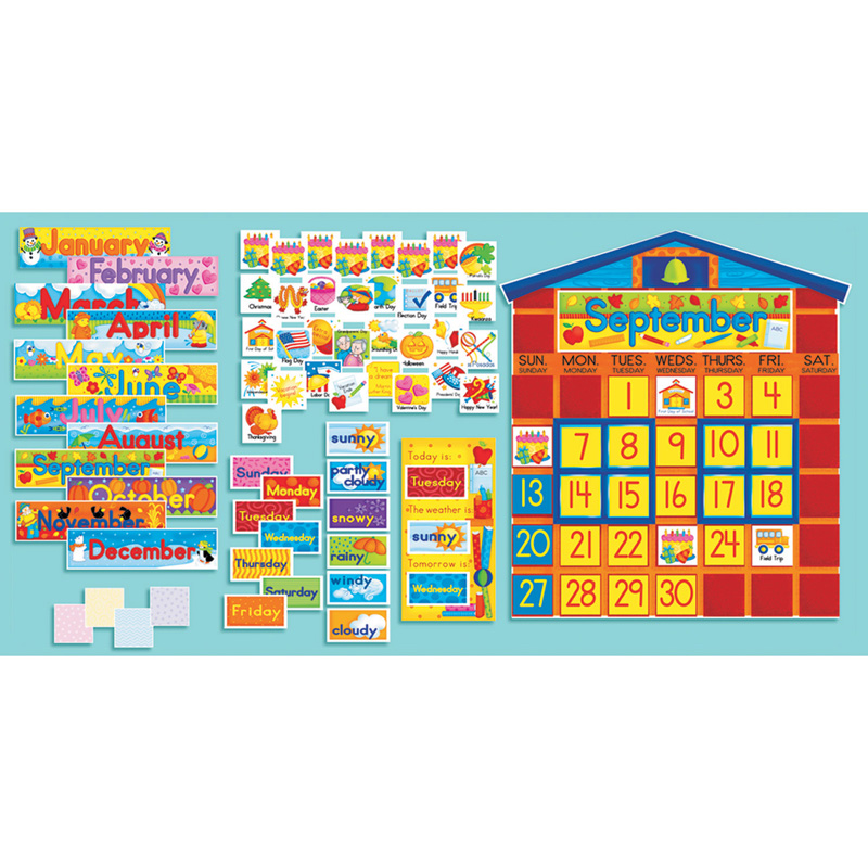 Scholastic Teaching Resources Sc-0439394058-2 Bulletin Board Set School House Calendar - Set Of 2