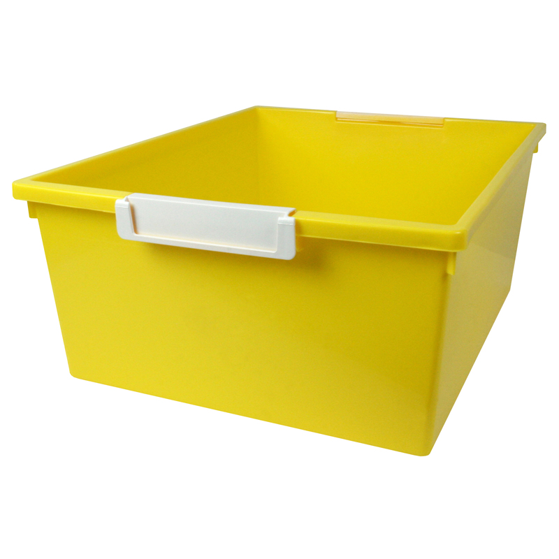 Romanoff Products Rom53603-3 12 Qt. Yellow Tray With Label Holder Tattle - 3 Each
