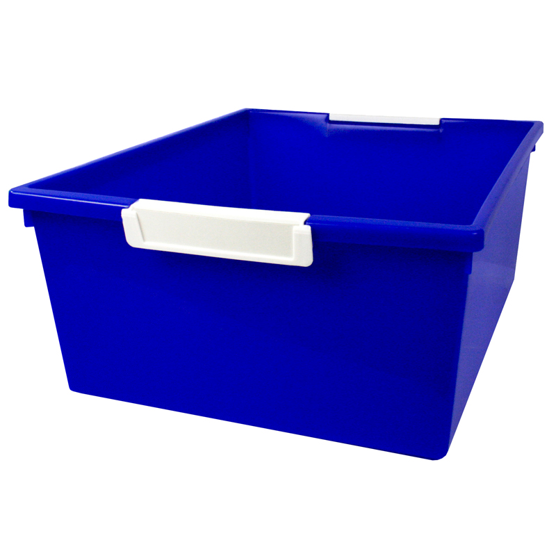 Romanoff Products Rom53604-3 12 Qt. Blue Tattle Tray With Label Holder - 3 Each