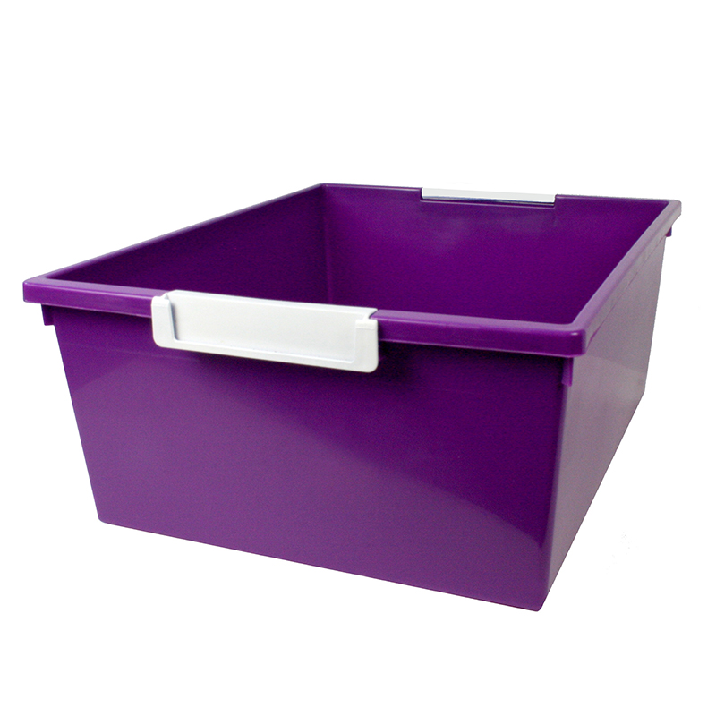 Romanoff Products Rom53606-3 12 Qt. Purple Tray With Label Holder Tattle - 3 Each