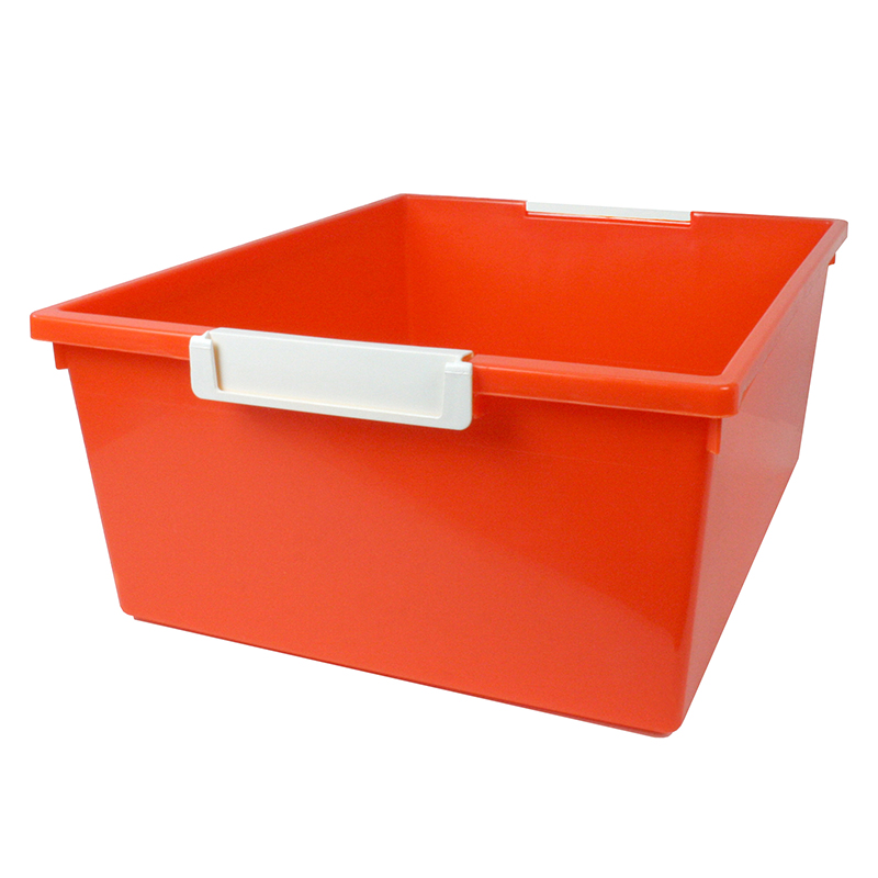Romanoff Products Rom53609-3 12 Qt. Orange Tray With Label Holder Tattle - 3 Each