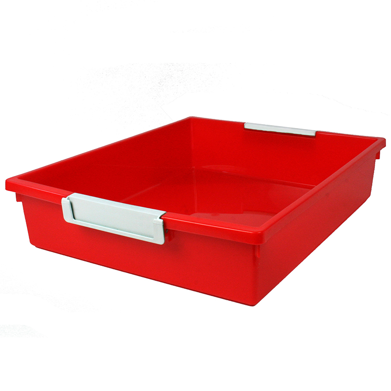 Romanoff Products Rom53502-3 6 Qt. Red Tattle Tray With Label Holder - 3 Each