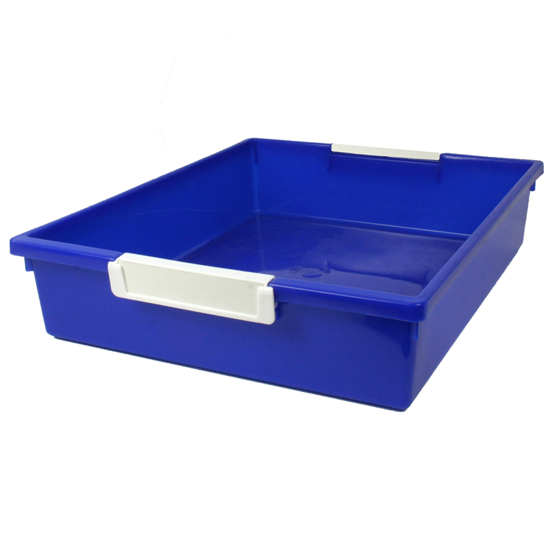 Romanoff Products Rom53504-3 6 Qt. Blue Tattle Tray Wlabel Holder - 3 Each