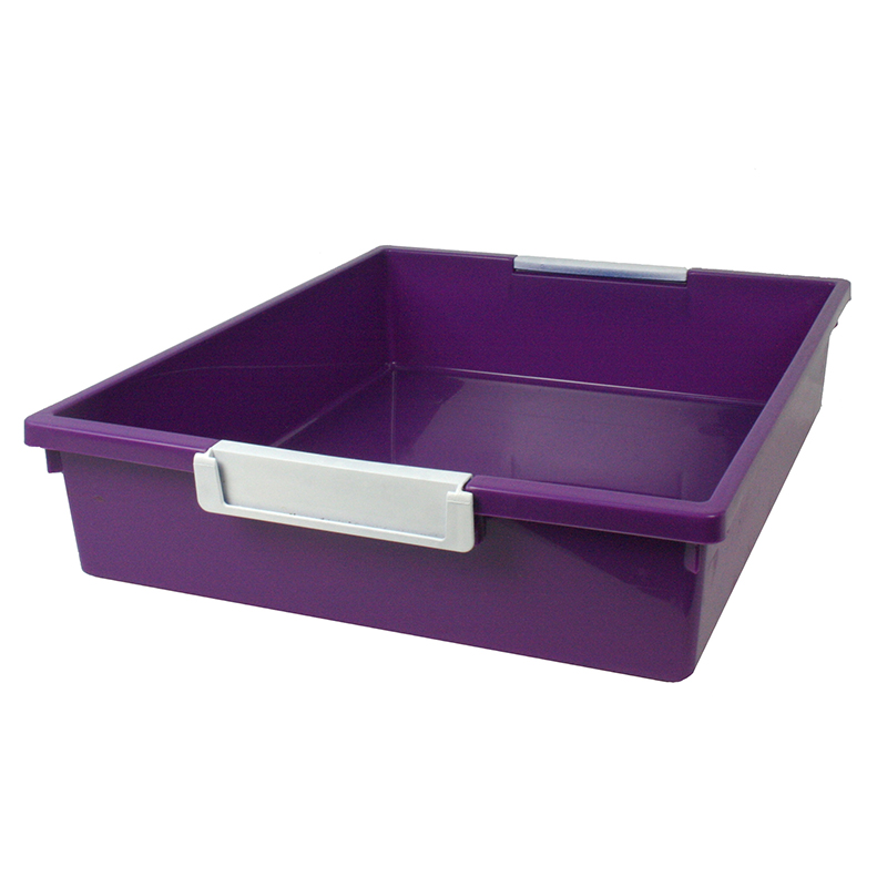 Romanoff Products Rom53506-3 6 Qt. Purple Tattle Tray With Label Holder - 3 Each