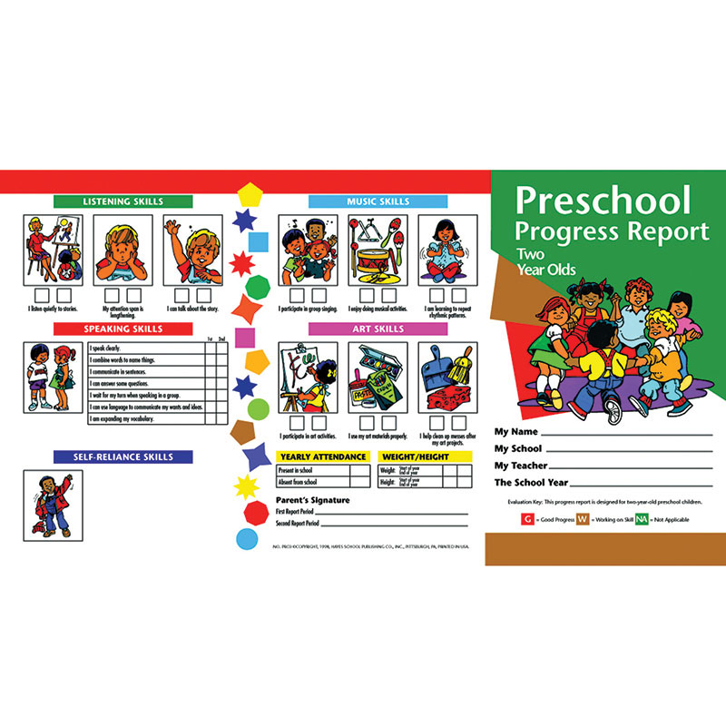 H-prc0-6 Hayes Progress Reports Pack For 2 Year Olds - 10 Per Pack - Pack Of 6