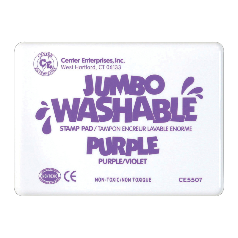 Center Enterprises Ce-5507-2 Jumbo Stamp Pad Washable, Purple - 2 Each