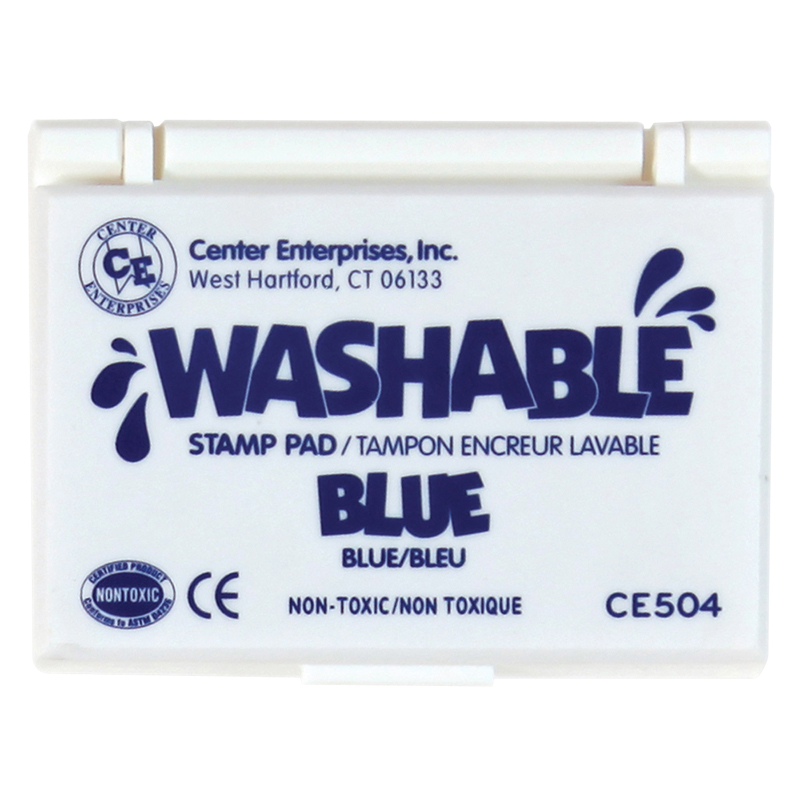 Center Enterprises Ce-504-6 Stamp Pad Washable, Blue - 6 Each