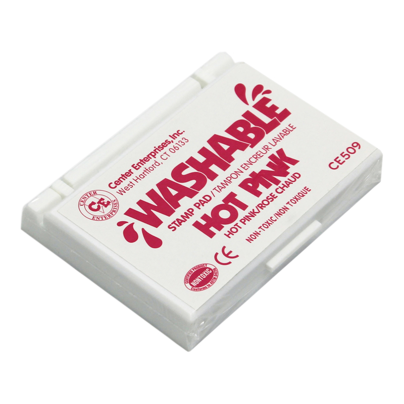 Center Enterprises Ce-509-6 Stamp Pad Washable, Hot Pink - 6 Each