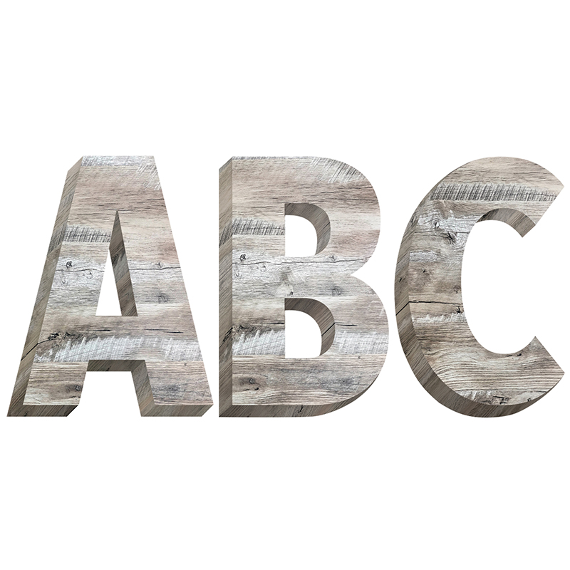 Ctp8752-6 2 In. Rustic Wood Uppercase - Pack Of 6