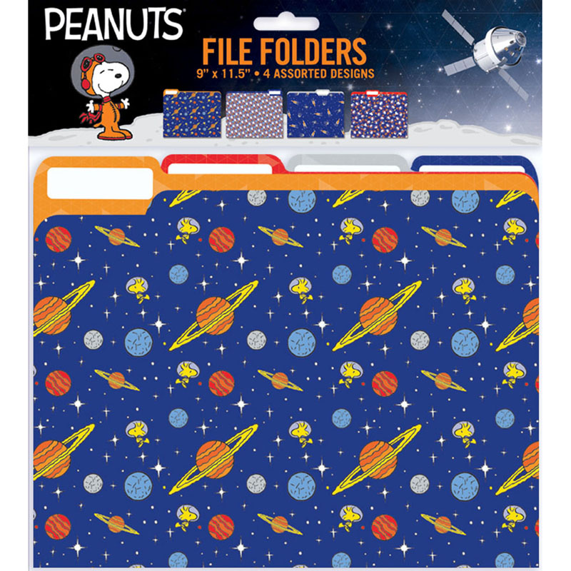 Eu-866431-6 Peanuts Nasa File Folders - 6 Each