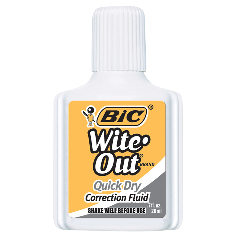 Usa Wofqd12whi-12 Whiteout Quick Dry Correct Fluid - 12 Each