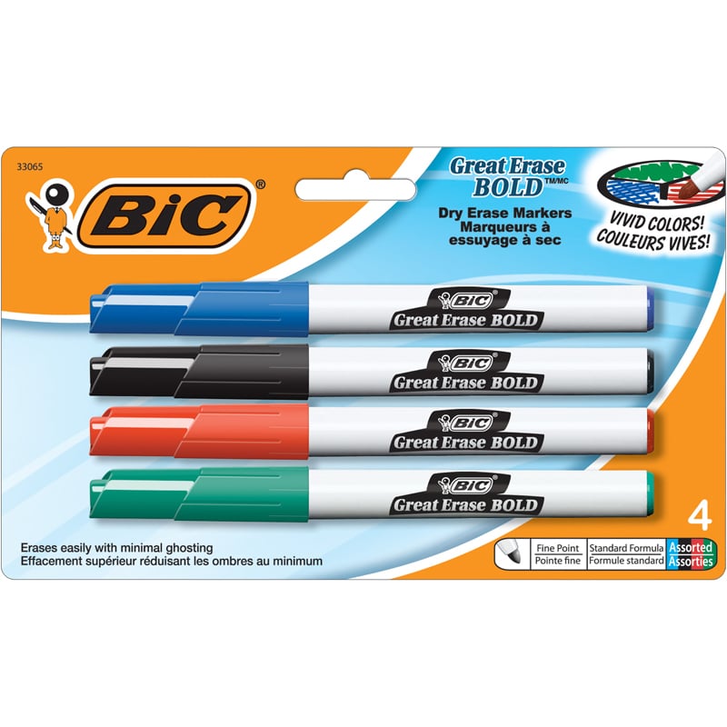 Usa Decfp41ast-6 Great Erase Dry Erase Fine Point Markers - 4 Per Pack - Pack Of 6