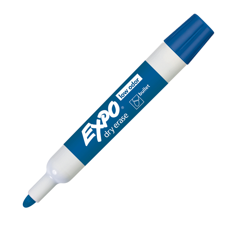 San82003-12 Expo Dry Erase Marker Bullet Tip, Blue - 12 Each