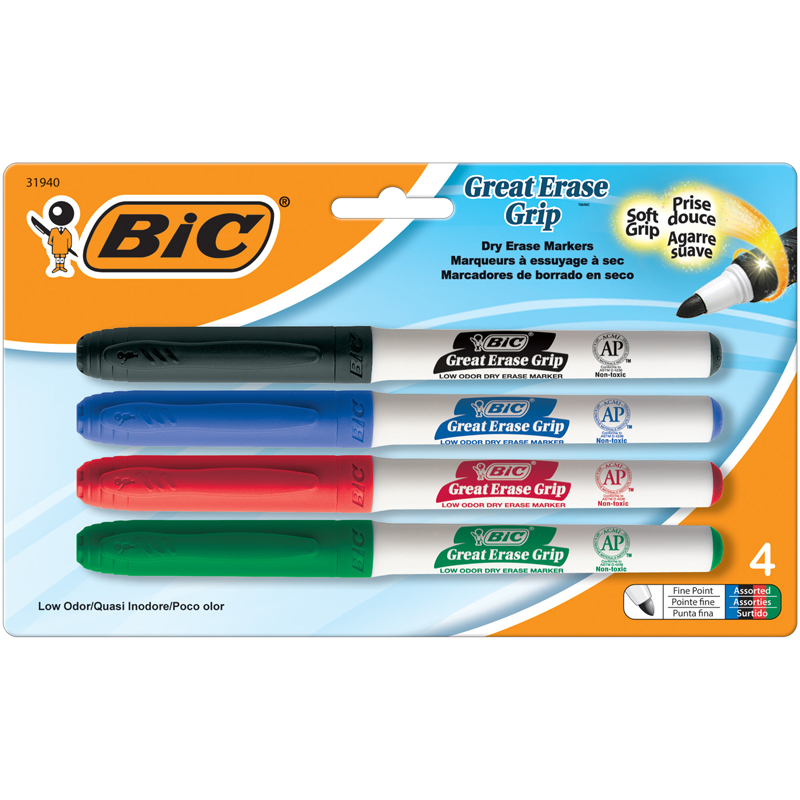 Usa Gdep41ast-6 Great Erase Dry Erase Fine Point Markers Low Odor - 4 Per Pack - Pack Of 6