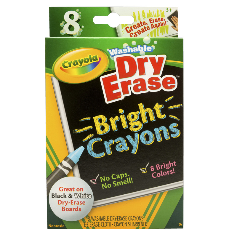 Crayola Bin985202-6 Dry Erase Bright Crayons - 8 Count - Pack Of 6