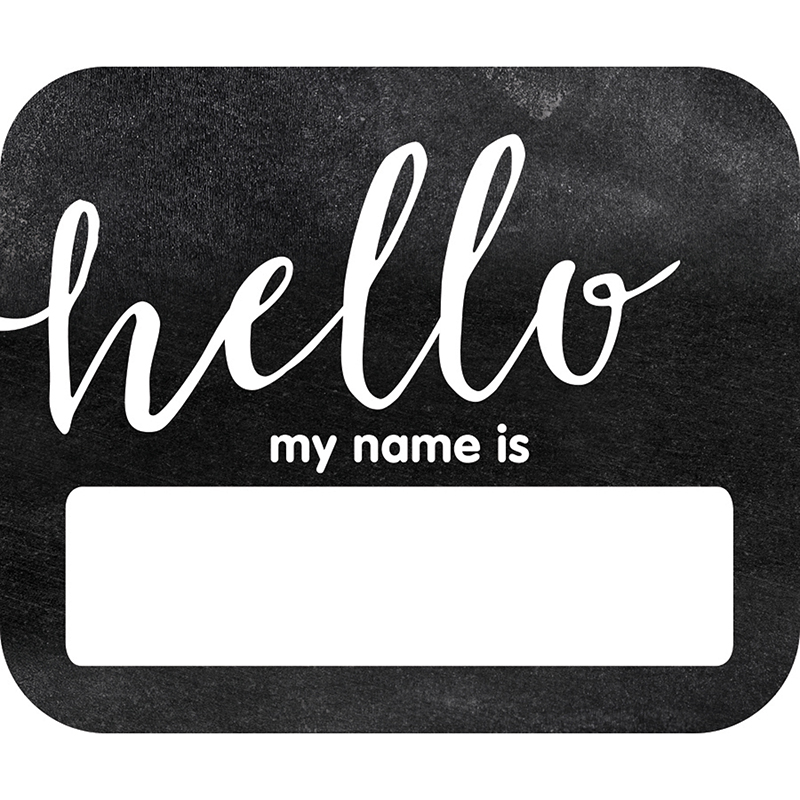 Carson Dellosa Cd-150063-6 Schoolgirl Style Industrial Chic Hello Name Tags School Girl Style - Pack Of 6