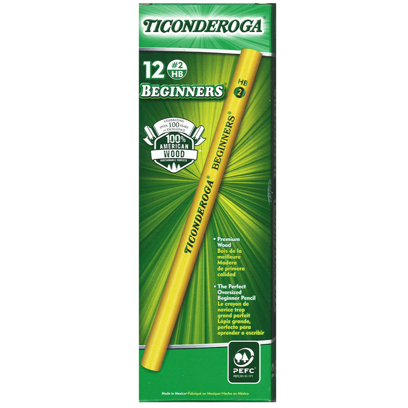 Dixon Ticonderoga Dix13080-3 Beginner Pencil Without Eraser - 3 Dozan