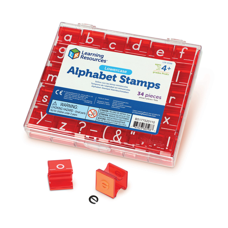 Ler0598-2 Lowercase Alphabet & Punctuation Stamps - Set Of 2