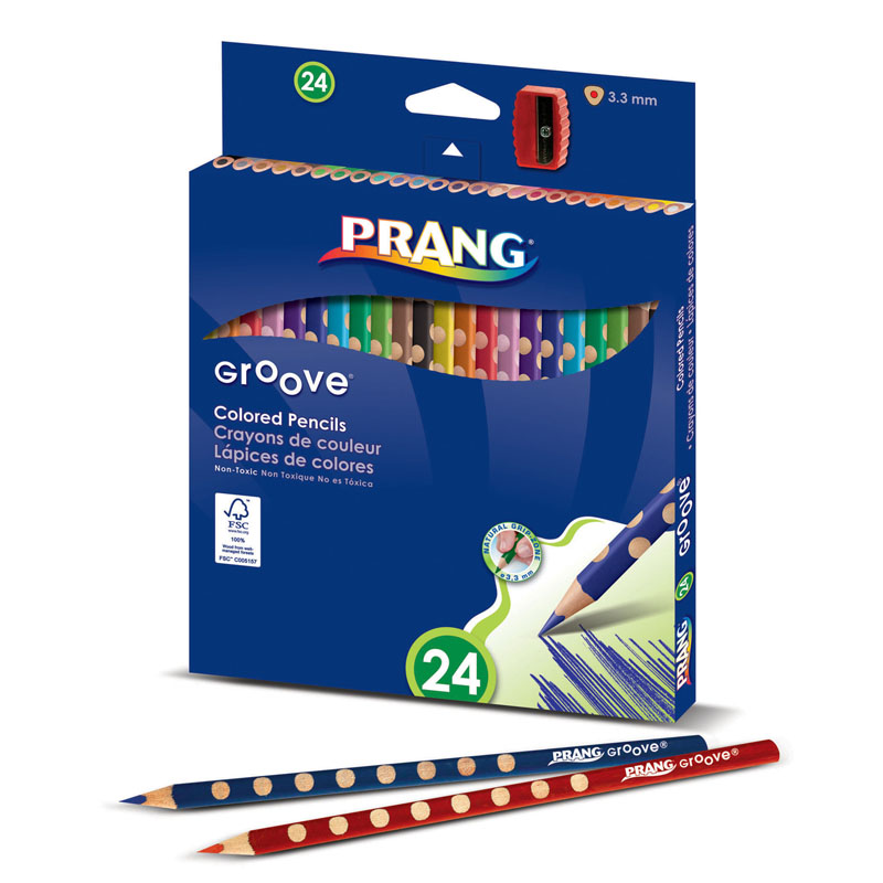 Dixon Ticonderoga Dix28124-2 Prang Prang Groove Colored Pencils - 24 Count - Pack Of 2