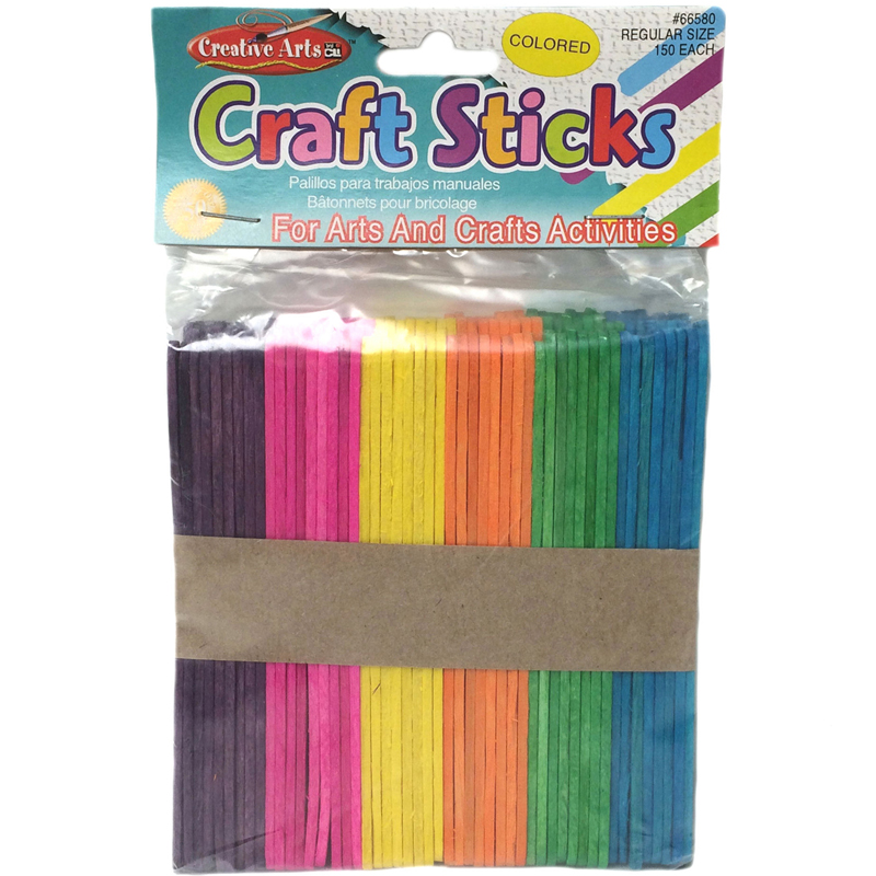 Charles Leonard Chl66580-12 Craft Sticks Regular Size Colored - Pack Of 12
