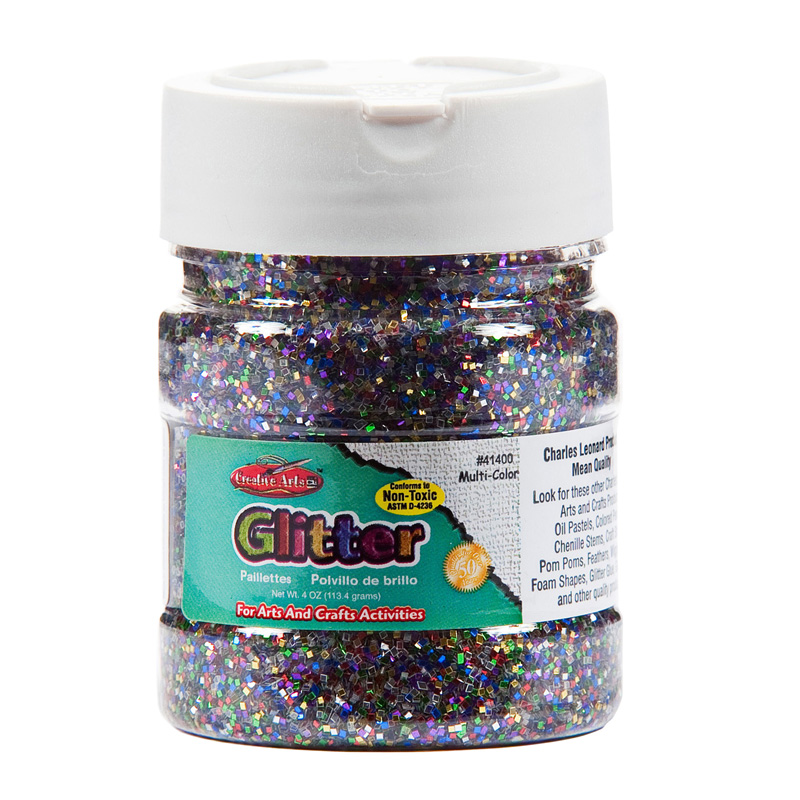 Charles Leonard Chl41400-6 4 Oz Creative Arts Glitter, Multi Color - 6 Each