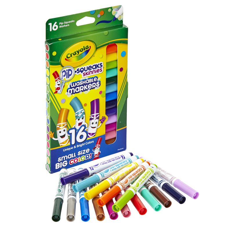 Crayola Bin588146-3 Pip Squeaks Skinnies Markers - 16 Count - Pack Of 3