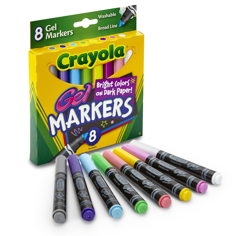 Crayola Bin588163-3 8 Count Gel Fx Washable Markers - Box Of 3