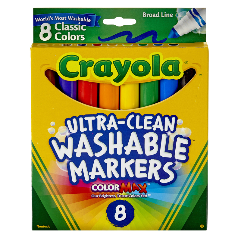 Crayola Bin7808-6 Washable Coloring Markers - Box Of 6