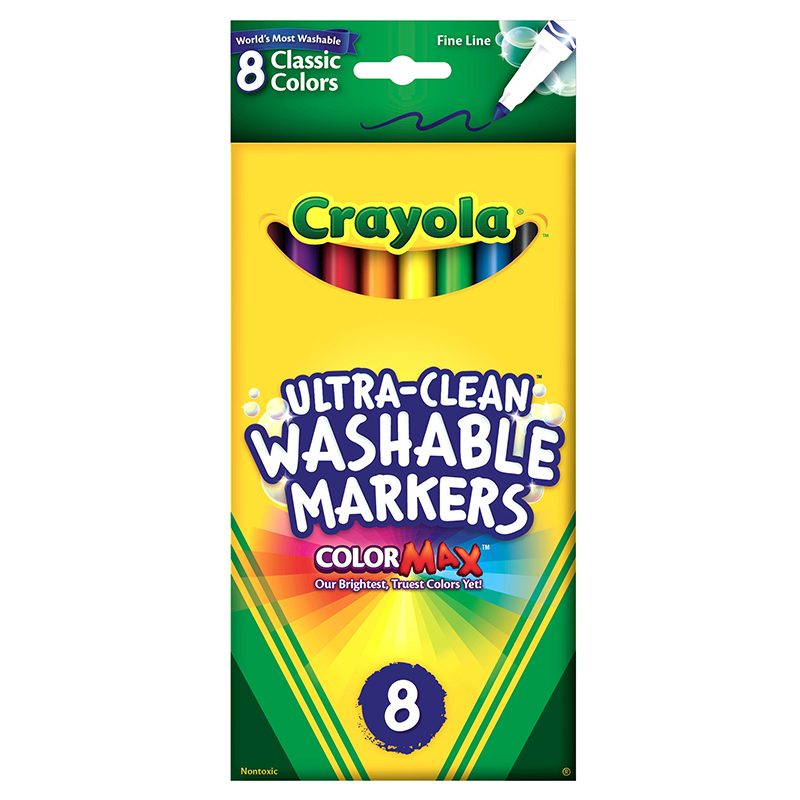 Crayola Bin7809-6 Washable Drawing Marker - Box Of 6