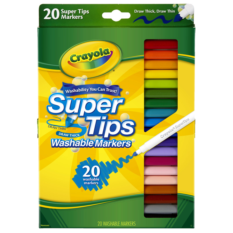 Crayola Bin588106-6 Washable Markers Super Tips With Silly Scents - 20 Count - Pack Of 6